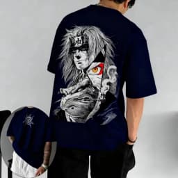 2026 New Men's T-shirt Jiraiya Summer Anime Men and Women Wear Short-sleeved Retro Harajuku Style Men Women Ins