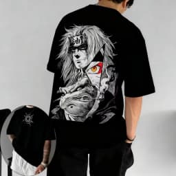 2026 New Men's T-shirt Jiraiya Summer Anime Men and Women Wear Short-sleeved Retro Harajuku Style Men Women Ins