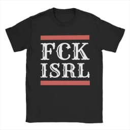 Printed FCK ISRL T Shirt For Unisex 100% Cotton Tee Shirt Short Sleeve Clothes