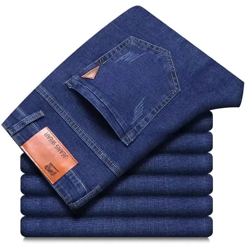 Spring Autumn New Mens Black Blue Pants Pure Color Stretch Jeans Street Casual Slim Fit Trousers Male Wash Skinny Jeans for Men