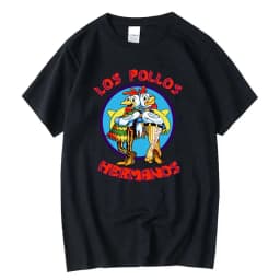 Summer Men Short Sleeved High Quality Cotton Blend Breaking Bad LOS POLLOS Chicken Brothers Printed Casual For Men T-shirt Male
