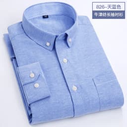 Men's Long Sleeve Shirt Spring Summer Autumn Winter Oxford Woven Slim Free Ironing Comfortable Soft Casual Fashion Simple Work