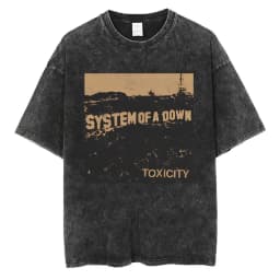 System of A Down Toxicity Album Graphic Washed T-shirt Men Women Rock Oversized T Shirts Male Vintage Alternative Metal T-shirts