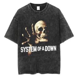 System of A Down Toxicity Album Graphic Washed T-shirt Men Women Rock Oversized T Shirts Male Vintage Alternative Metal T-shirts