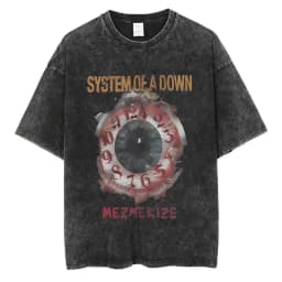 System of A Down Toxicity Album Graphic Washed T-shirt Men Women Rock Oversized T Shirts Male Vintage Alternative Metal T-shirts