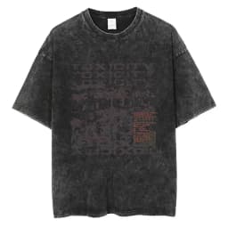 System of A Down Toxicity Album Graphic Washed T-shirt Men Women Rock Oversized T Shirts Male Vintage Alternative Metal T-shirts