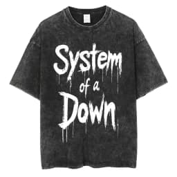 System of A Down Toxicity Album Graphic Washed T-shirt Men Women Rock Oversized T Shirts Male Vintage Alternative Metal T-shirts
