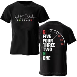 Summer Fashion Men's T Shirt Clothing 1N23456 Motorcycle Gear Biker Heartbeat Graphic T Shirt Casual Oversized Men Tee Tshirts