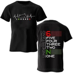 Summer Fashion Men's T Shirt Clothing 1N23456 Motorcycle Gear Biker Heartbeat Graphic T Shirt Casual Oversized Men Tee Tshirts