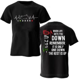 Summer Fashion Men's T Shirt Clothing 1N23456 Motorcycle Gear Biker Heartbeat Graphic T Shirt Casual Oversized Men Tee Tshirts