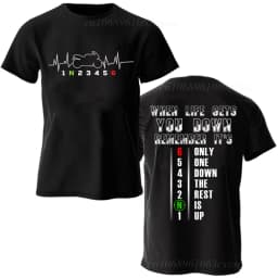 Summer Fashion Men's T Shirt Clothing 1N23456 Motorcycle Gear Biker Heartbeat Graphic T Shirt Casual Oversized Men Tee Tshirts