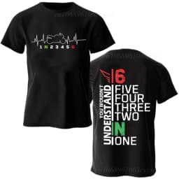 Summer Fashion Men's T Shirt Clothing 1N23456 Motorcycle Gear Biker Heartbeat Graphic T Shirt Casual Oversized Men Tee Tshirts
