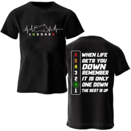 Summer Fashion Men's T Shirt Clothing 1N23456 Motorcycle Gear Biker Heartbeat Graphic T Shirt Casual Oversized Men Tee Tshirts