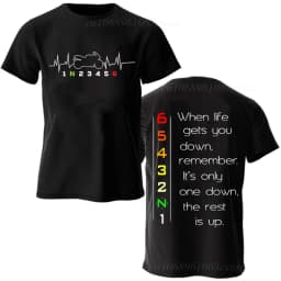 Summer Fashion Men's T Shirt Clothing 1N23456 Motorcycle Gear Biker Heartbeat Graphic T Shirt Casual Oversized Men Tee Tshirts