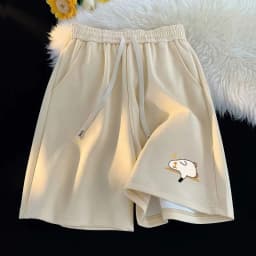 M-8XL Men's Cartoon Shorts duckling Print Fashion Loose Shorts Basketball Pants