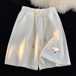 M-8XL Men's Cartoon Shorts duckling Print Fashion Loose Shorts Basketball Pants