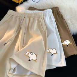 M-8XL Men's Cartoon Shorts duckling Print Fashion Loose Shorts Basketball Pants
