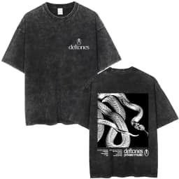 New Arrival Mens Clothes Tee Shirt Homme Washed Vintage Rock Band Deftones Private Music Graphic Men Clothing New in Top & Tees