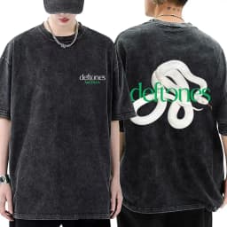 New Arrival Mens Clothes Tee Shirt Homme Washed Vintage Rock Band Deftones Private Music Graphic Men Clothing New in Top & Tees