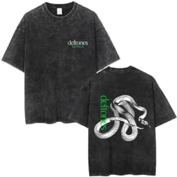 New Arrival Mens Clothes Tee Shirt Homme Washed Vintage Rock Band Deftones Private Music Graphic Men Clothing New in Top & Tees