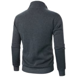 Men's casual sports zipper stand up collar jacket, men's solid color top