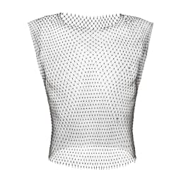 Men Sexy Tank Tops Fishnet Rhinestone Shiny Hollow Vest Man Mesh See-Through Sleeveless T-Shirt Transparent Clothing