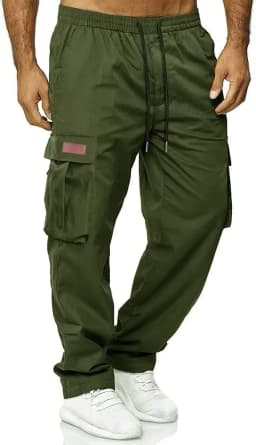 2024 Amazon Summer New Men's Work Pants European and American Independent Station Drawstring Multi Pocket Casual Pants