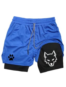 NEW SUMMER Men's Sports Shorts, 2 in 1 Gym Shorts, Casual Running Sportswear, Double Layer Shorts for Fitness WX002