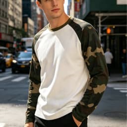 2026 New Round Neck Long Sleeved 3D Printed Camouflage Pattern Breathable Fast Drying Fashionable Versatile Long Sleeved Top