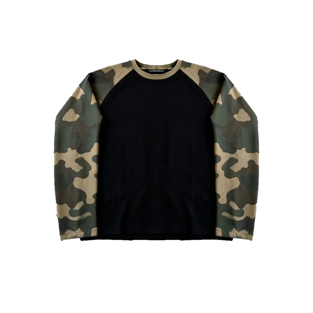 2026 New Round Neck Long Sleeved 3D Printed Camouflage Pattern Breathable Fast Drying Fashionable Versatile Long Sleeved Top
