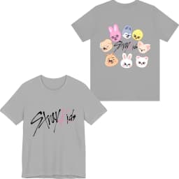 Stray Kids SKZOO Cartoon Fans T-shirt Men and Women Summer Cotton Clothing Fashion Round Neck Short Sleeved Shirt Streetwear