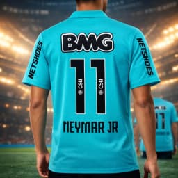 Neymar Santos Football Shirt -3D Printed Football Shirt for Men and Women, Breathable and Comfortable