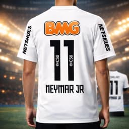 Neymar Santos Football Shirt -3D Printed Football Shirt for Men and Women, Breathable and Comfortable