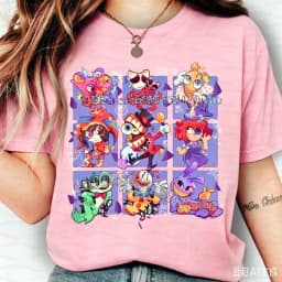 The Amazing Digital Circus Periphery T-shirt Men and Women New Summer Cotton Y2K Clothing Fashion Comfortable Short Sleeve Tops