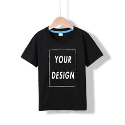 2025 Free Customized Front and Rear Logo Children's Cotton T-shirt, the Best Gift for Boys and Girls