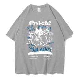 Men Women Cartoon T-Shirts Summer Harajuku Kawaii Cat Printed Short Sleeve Tees Couple Streetwear Loose Clothes Y2K Tops