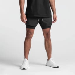 Men's 2-in-1 Running Shorts Quick Dry Gym Sports Shorts Double Layer Breathable Beach Fitness Inner Lining Summer 2025