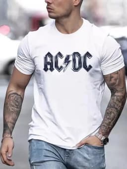 Unisex 2025 T-shirt classic rock band crew neck black T-shirt high quality breathable sports top
