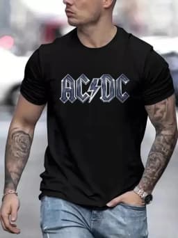 Unisex 2025 T-shirt classic rock band crew neck black T-shirt high quality breathable sports top