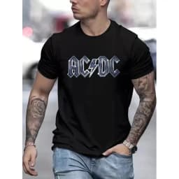 Unisex 2025 T-shirt classic rock band crew neck black T-shirt high quality breathable sports top