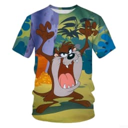 Premium Men's 3D Cartoon T-Shirt | High-Density Personalized Print on Breathable Cotton for All-Day Summer Comfort