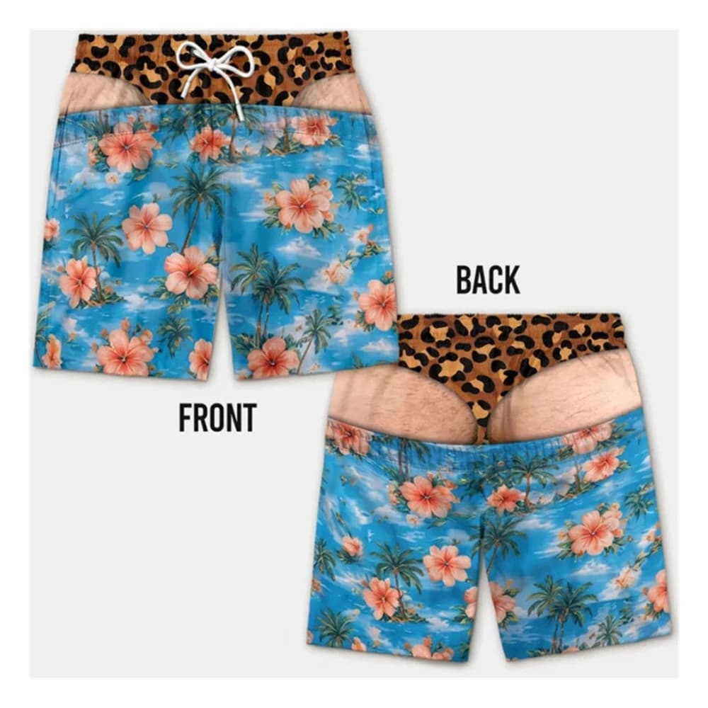 Hawaiian Style Funny Beach Party Swim Trunks Men's Essentials Fun And Unique Gifts For Boyfriends And Husbands Beach Shorts Hot