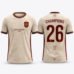 Spain 2026 World Champions Yamal Football Jersey Men's Women's Summer Sports T-shirt Breathable Quick Drying Streetwear Clothing