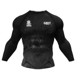 Cody Lundin Tattoo Men's Gym Compression Tshirt Masculine Sublimation Long Sleeve Rashguard BJJ Jiu Jitsu Boxing Jersey Custom
