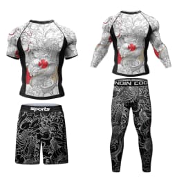 Cody Lundin Tattoo Men's Gym Compression Tshirt Masculine Sublimation Long Sleeve Rashguard BJJ Jiu Jitsu Boxing Jersey Custom