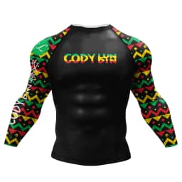 Cody Lundin Tattoo Men's Gym Compression Tshirt Masculine Sublimation Long Sleeve Rashguard BJJ Jiu Jitsu Boxing Jersey Custom