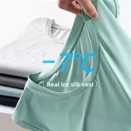 New Summer Ice Silk Men Vest 2026 Thin Breathable Lightweight Sports Wear Loose Men Tank Top T Shirt Fashion Outerwear