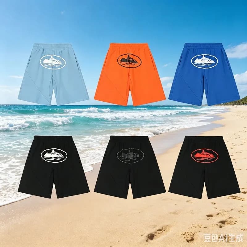 2026 Summer New Small Boat Print Breathable Loose Oversized Casual Harajuku Y2K Fashion Brand Sports Training Casual Shorts