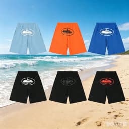 2026 Summer New Small Boat Print Breathable Loose Oversized Casual Harajuku Y2K Fashion Brand Sports Training Casual Shorts