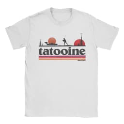 Casual Planet Sky Tatooine T-Shirts for Men Crewneck Cotton T Shirt Short Sleeve Tee Shirt Classic Clothes